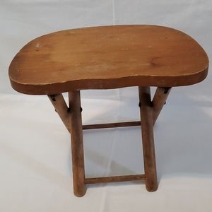 Old VTG Wood Milking Stool Farmhouse Rustic